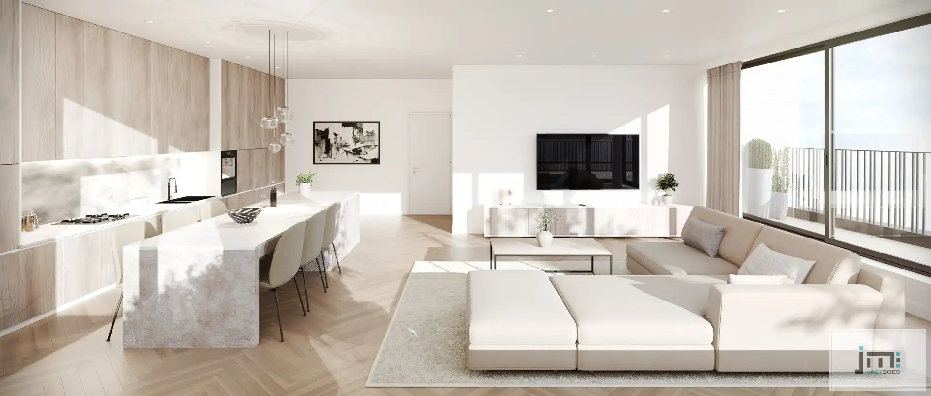 Nieuwbouwappartement met 2 slaapkamers, ondergrondse autostaanplaats en kelderberging foto 5
