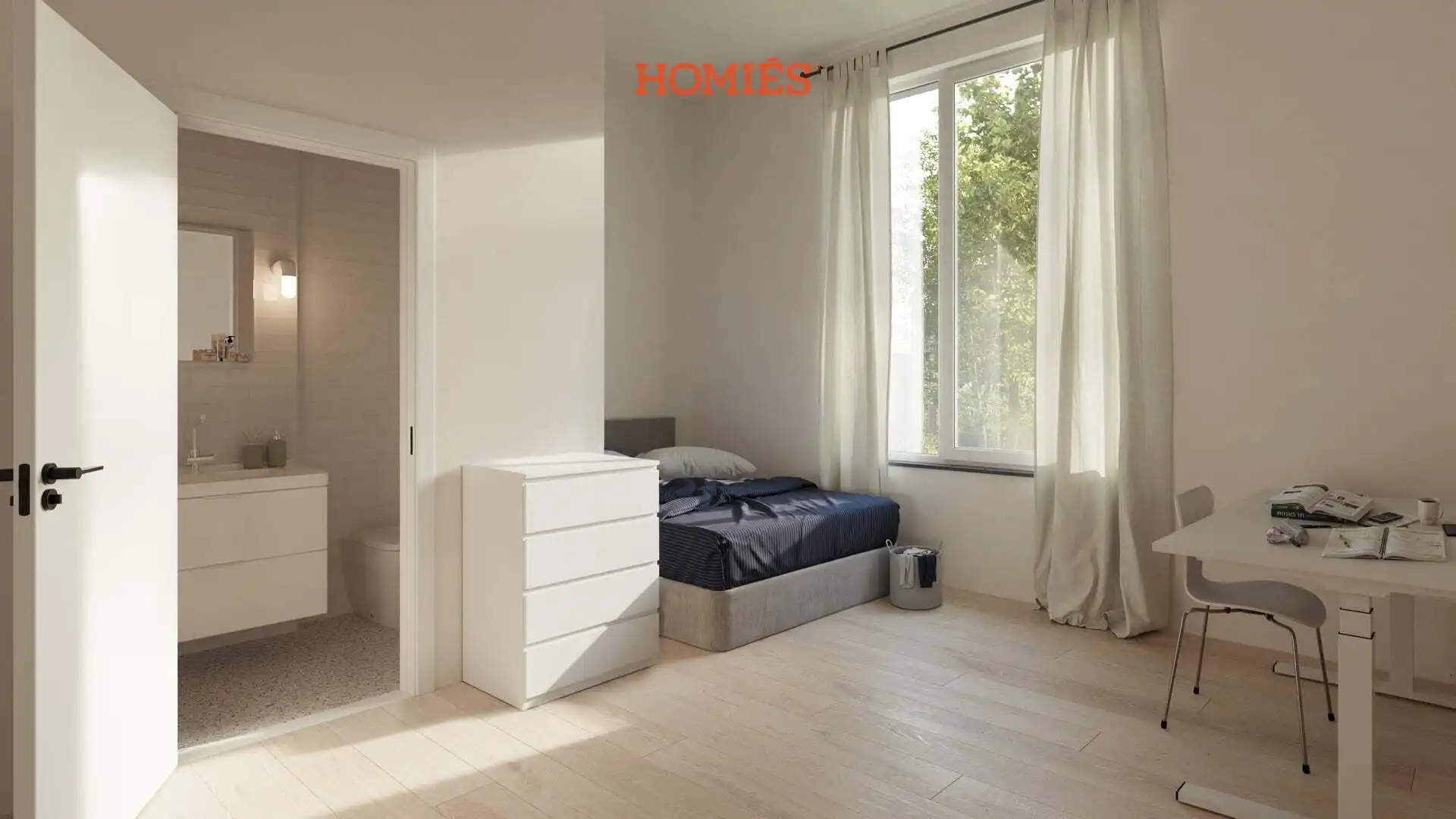 Compact comfort met eigen terras: energiezuinige studentenkamer in Trivest foto {{pictureIndex}}