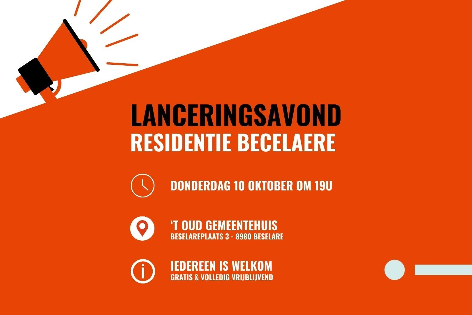 RESIDENTIE BECELARE - Lanceringsavond 10/10 om 19u in 't Oud Gemeentehuis foto 2