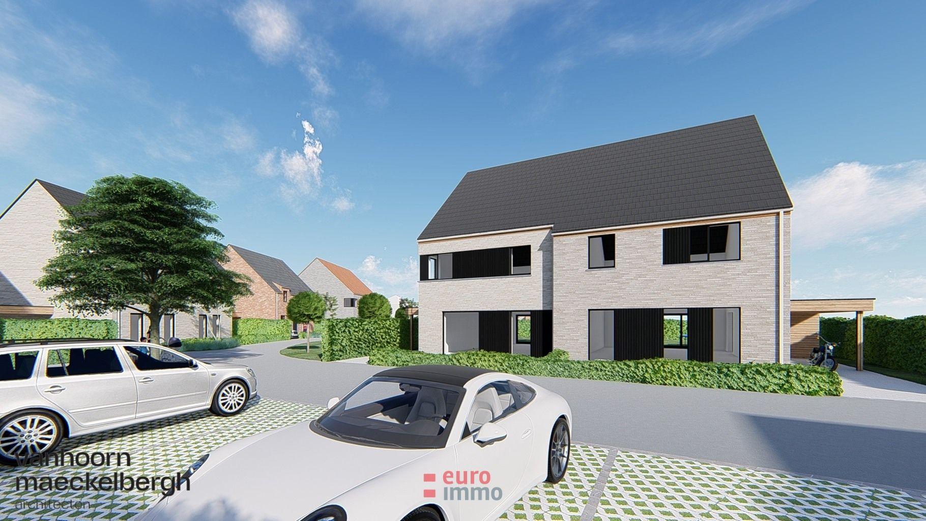 Halfopen bebouwing in het hart van de verkaveling! foto {{pictureIndex}}