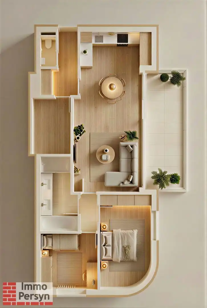 Nieuwbouw 2 slpk app met terras van 15m² met 6% BTW mogl foto {{pictureIndex}}