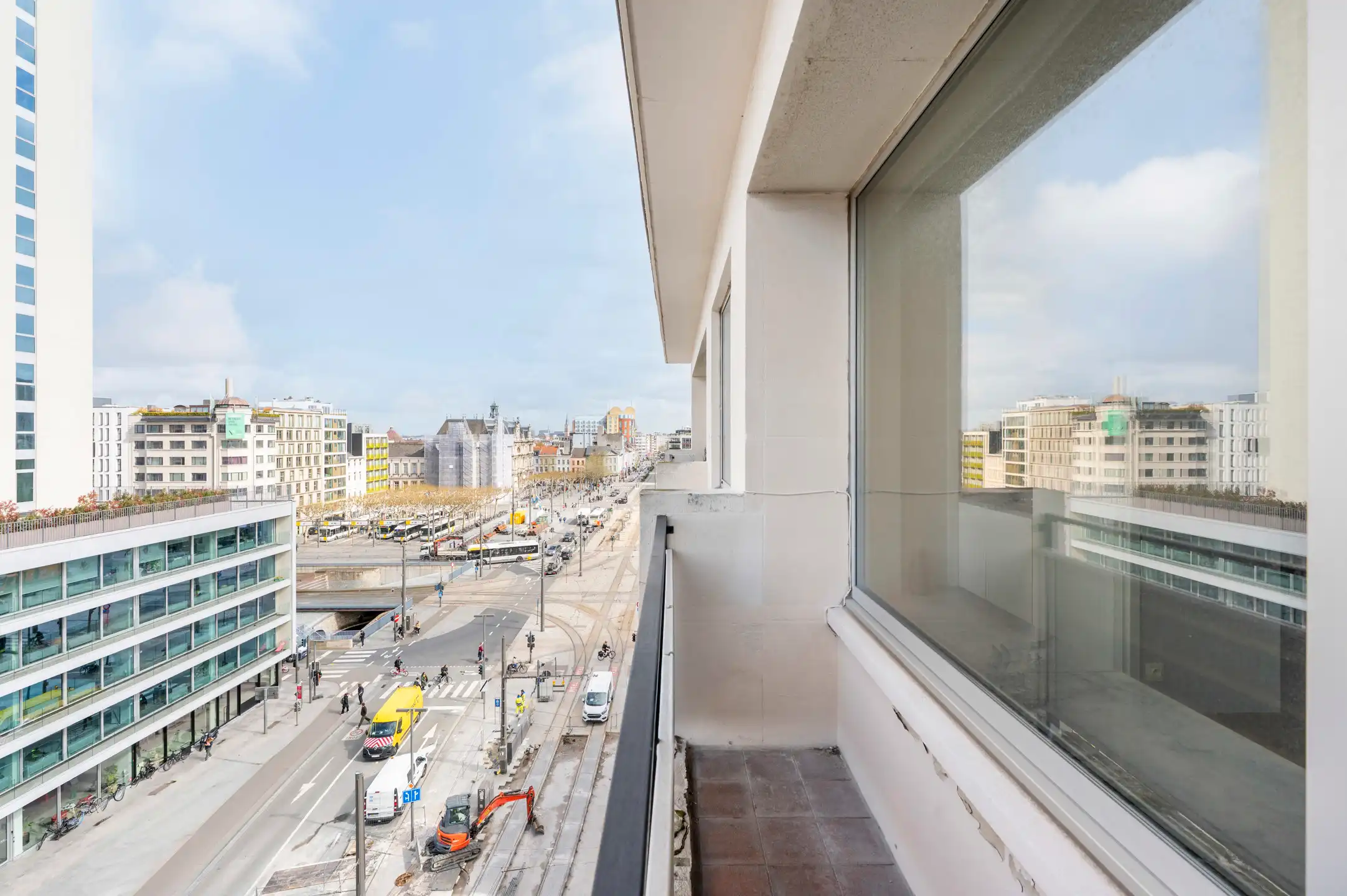 Instapklare studio met uitzicht & balkon in centrum foto 2