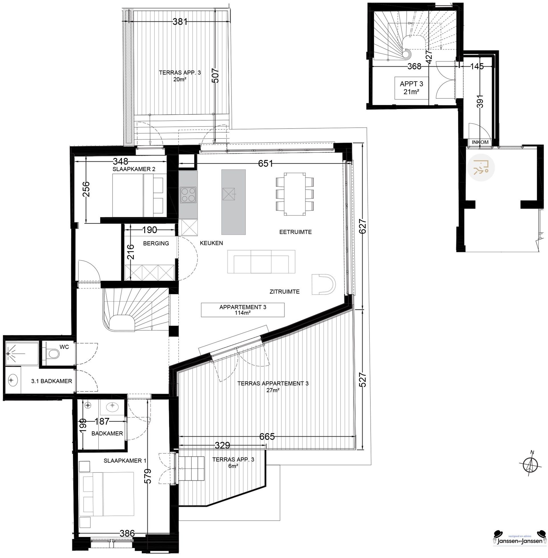 Prachtig appartement van 135 m² met 53 m² terras in Kasteelvilla Hortensia foto 11