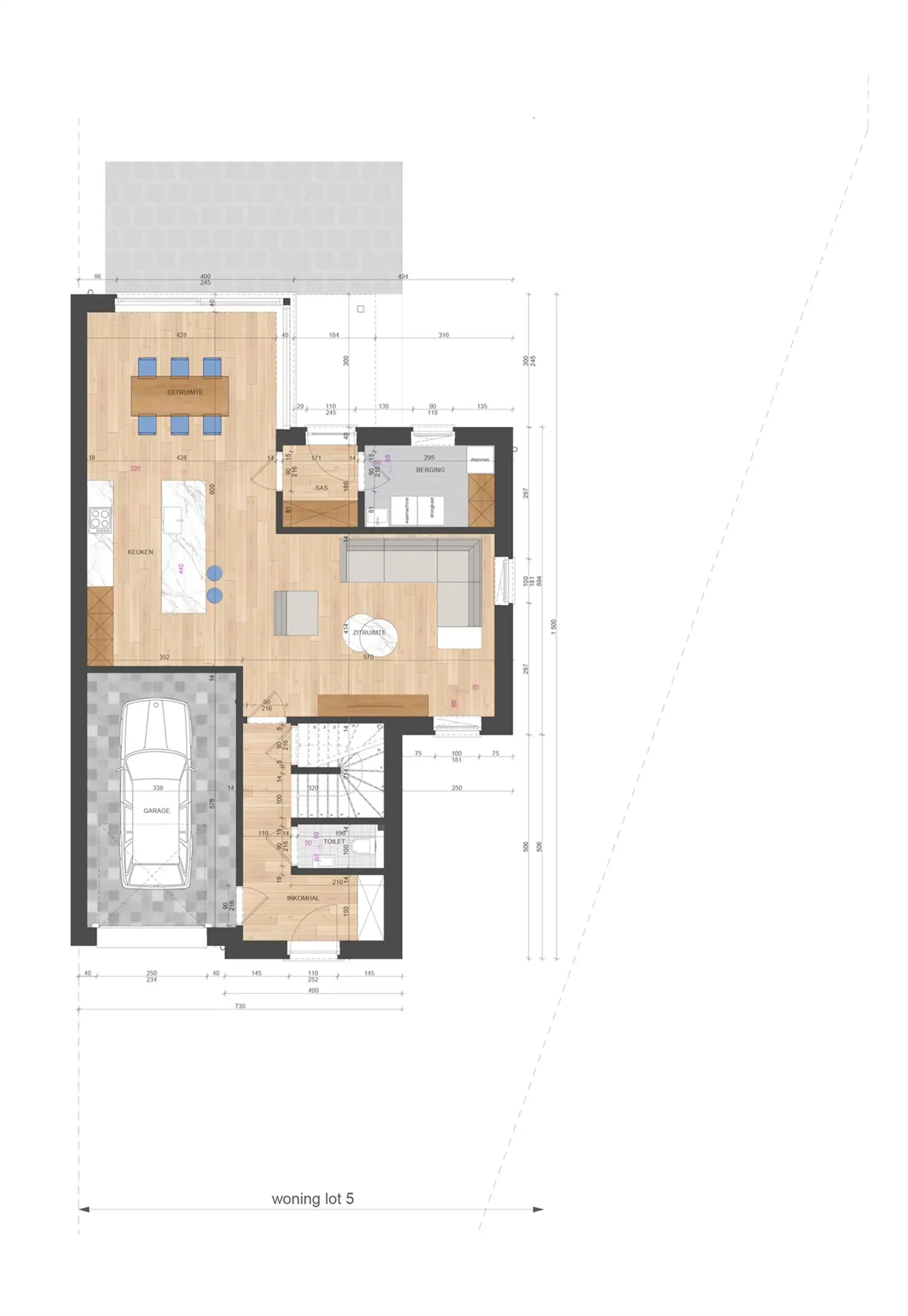 NIEUWBOUWWONING MET 3 SLAAPKAMERS EN INPANDIGE GARAGE UITERST CENTRAAL DOCH RUSTIG GELEGEN TE ZONHOVEN foto 12