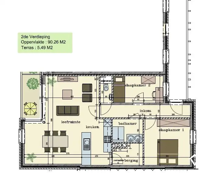 Appartement met 2 slaapkamers en garagebox te Westrozebeke foto 4
