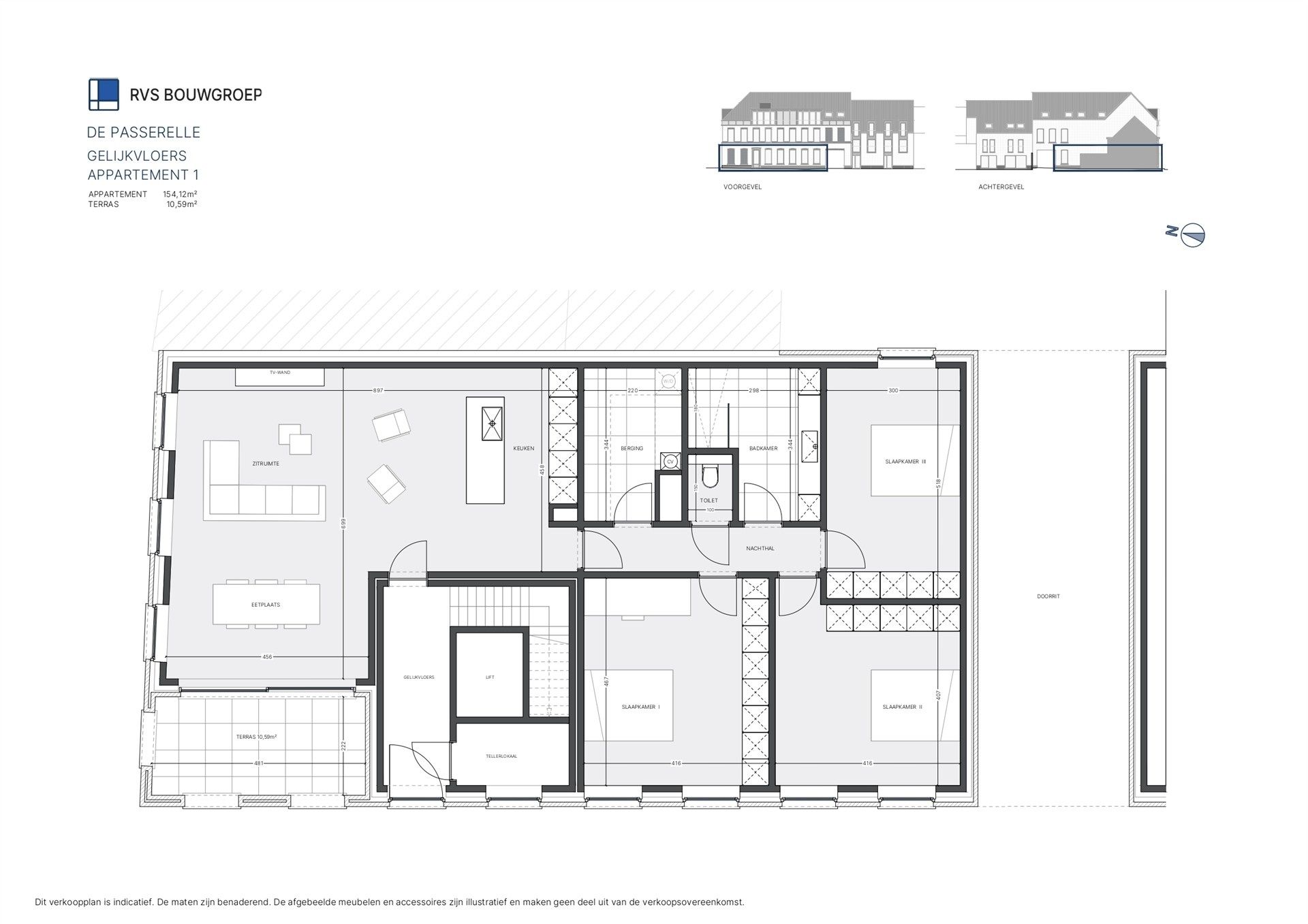 Groot gelijkvloersappartement in nieuwbouwproject De Passerelle foto 2