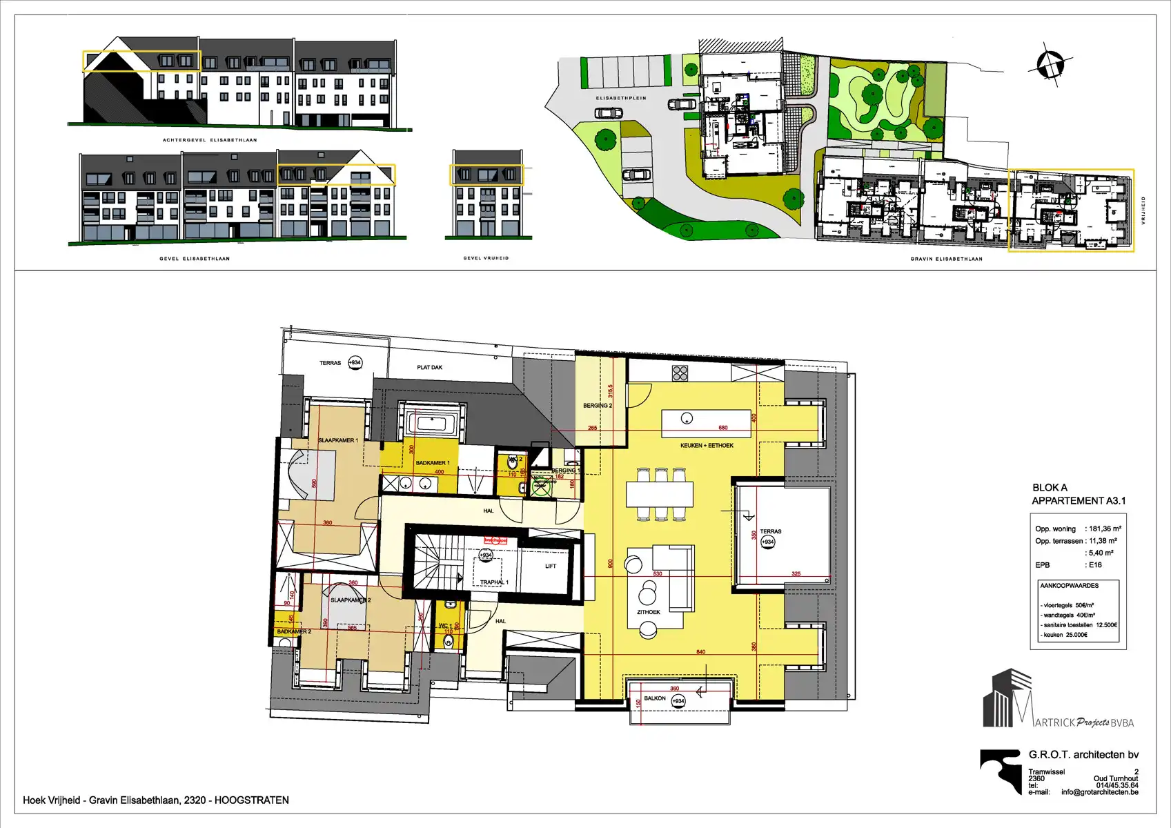 De Tram A3.1 - Penthouse van 181,50m² met 2 slaapkamers en terras met zicht op de Vrijheid. foto 7