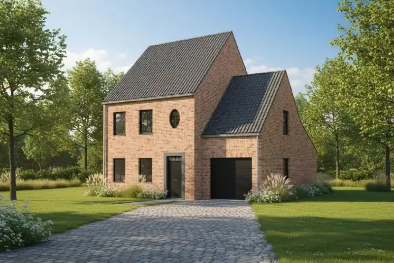 Nieuw te bouwen alleenstaande woning te Roeselare. foto {{pictureIndex}}