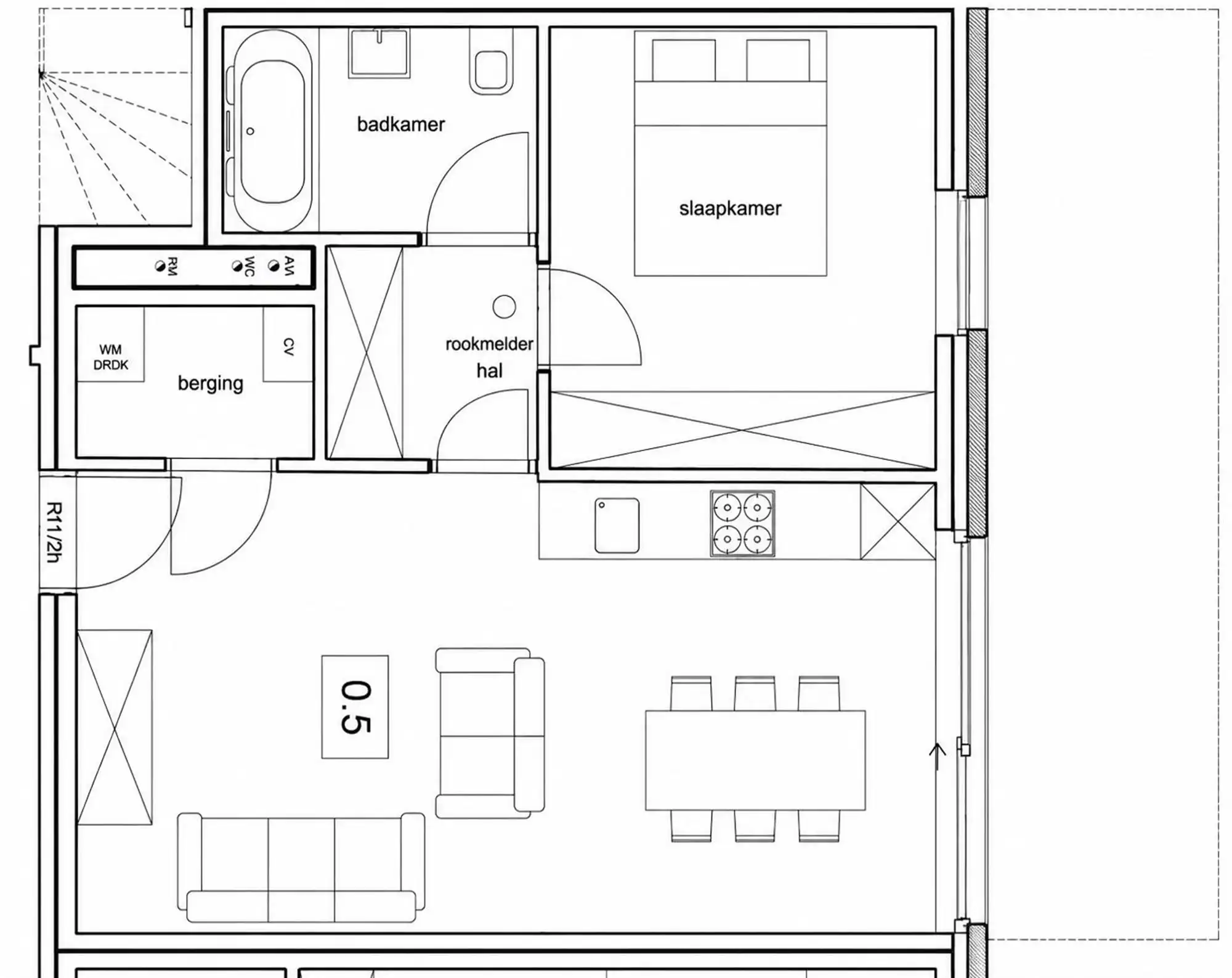 Hoogwaardig afgewerkt gelijkvloers appartement met terras foto 25