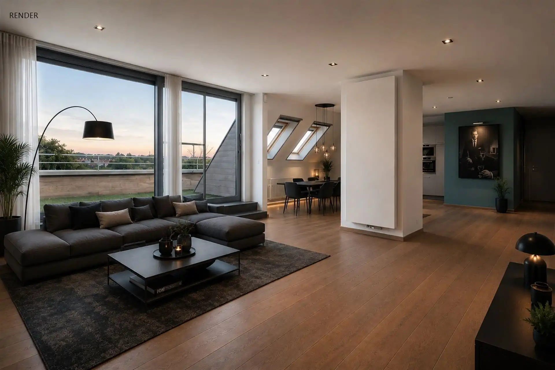 Penthouse met 2 slpks, terras en garage (+€29.000) foto 4