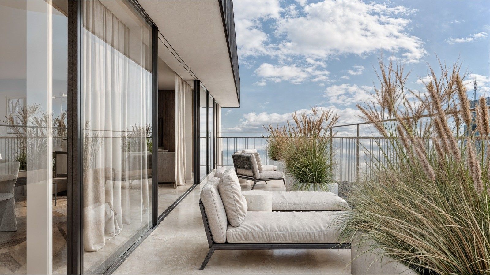 NIEUWBOUW PENTHOUSE (134m² + 50m²) MET PRACHTIG ZICHT EN RUIME TERRASSEN foto {{pictureIndex}}