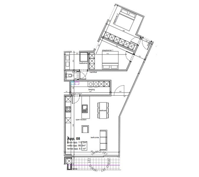 Nieuwbouwappartement op de eerste verdieping met terras en twee slaapkamers foto 4