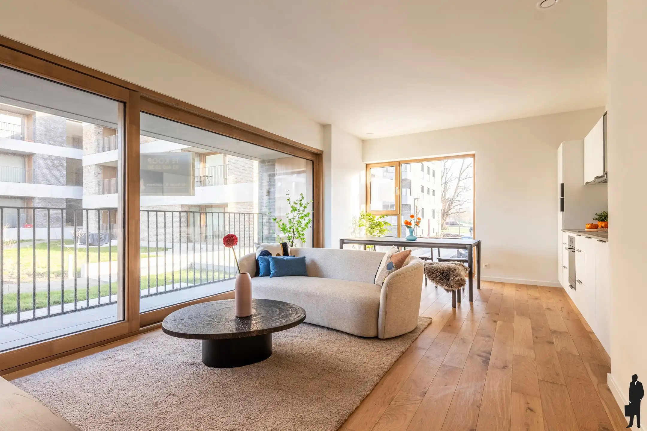 Gelijkvloers app met tuin in prestigieus project in Wilrijk foto 2