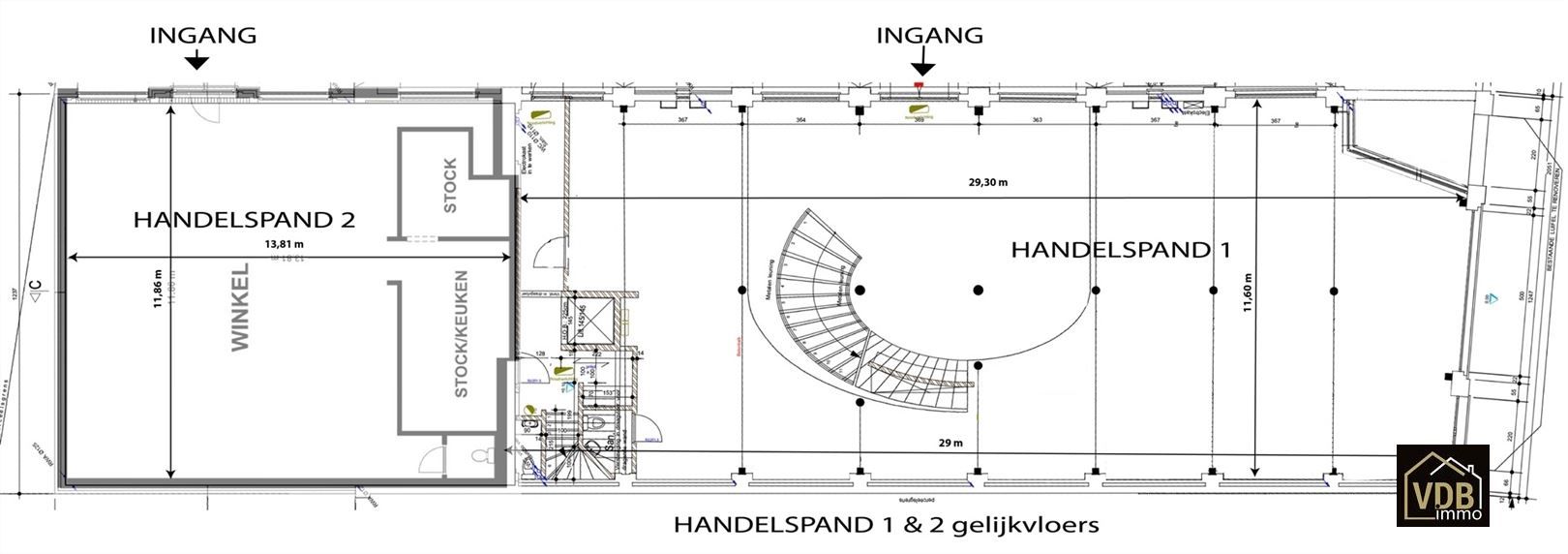 2 handelspanden + woonst + 12 parkeerplaatsen foto 9