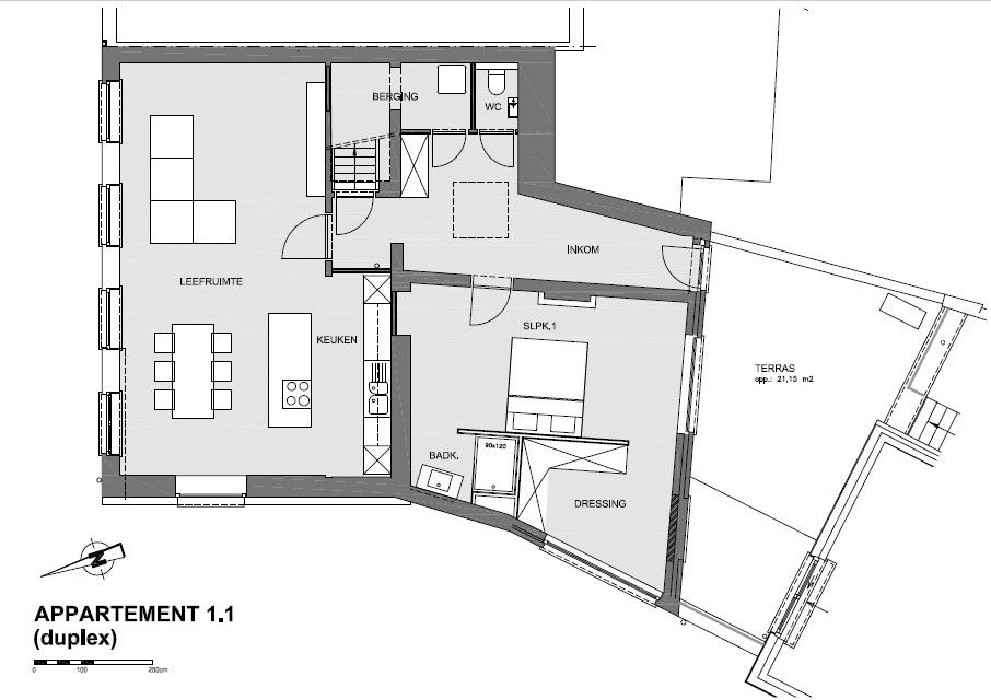 Exclusief duplex-appartement (3 slpks) met opp.193m²! foto 6