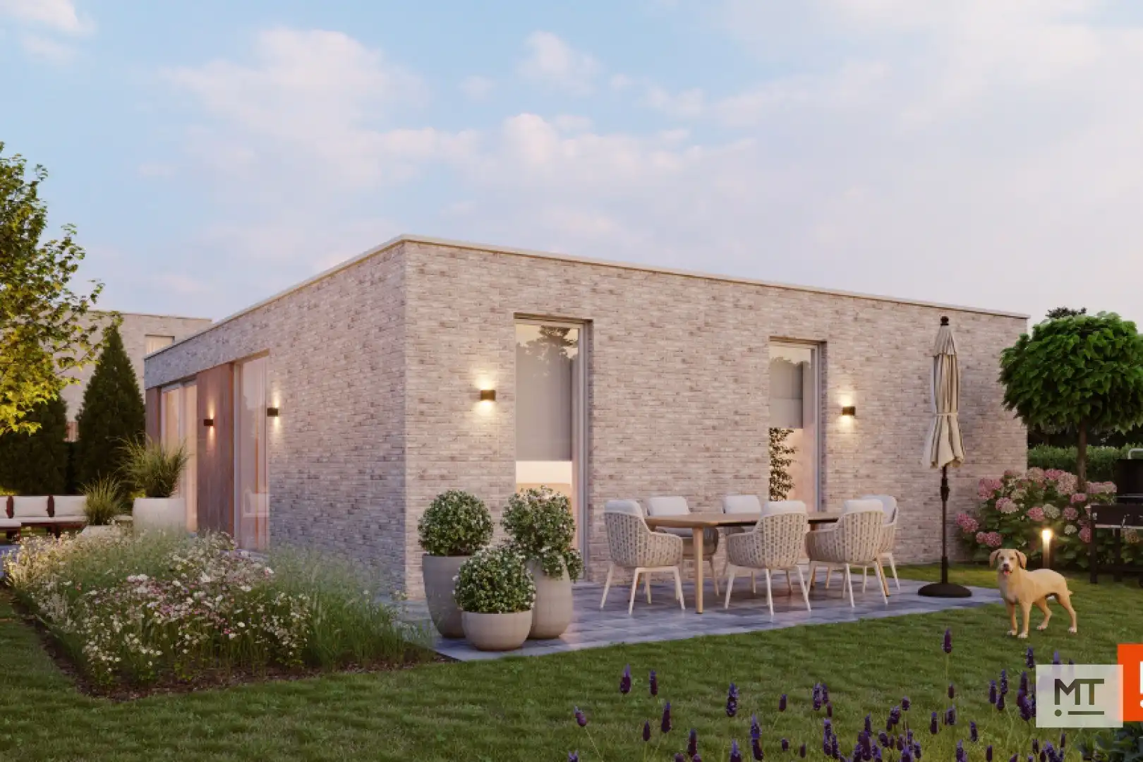 Rustig gelegen alleenstaande nieuwbouwwoning (gelijkvloers) met 2 slaapkamers en zonnige tuin in Passendale. foto 2