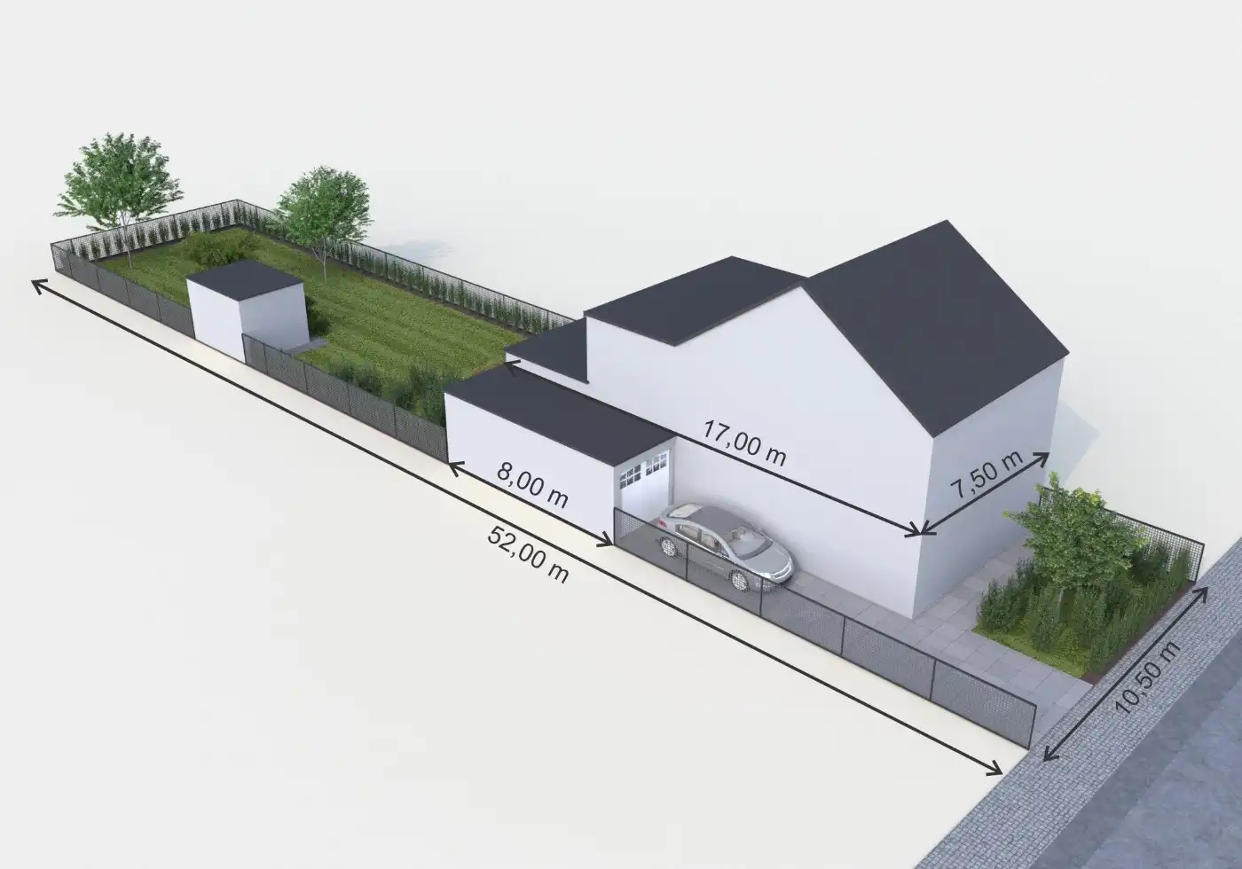 Rustig gelegen bouwgrond voor een halfopen bebouwing op 553m² foto {{pictureIndex}}