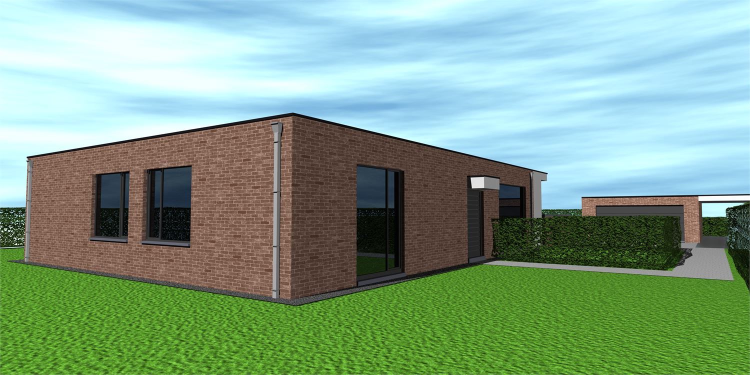Waardamme Stuk BOUWGROND voor open bebouwing Goedgekeurde bouwvergunning beschikbaar voor het bouwen van   Vrijstaande ééngezinswoning 201,50m², een ruime gelijkvloerse woning   met garage 46,5m² foto 6