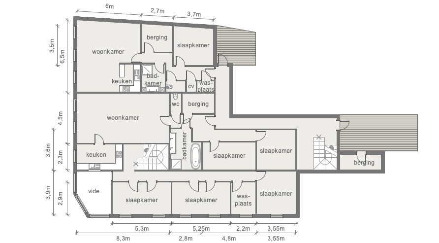 Project-locatie, handelspand met 3 wooneenheden foto 4