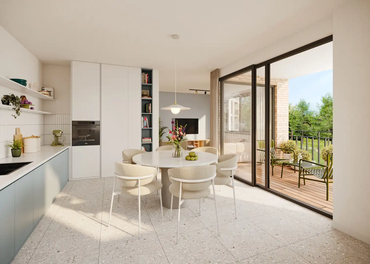 Energiezuinig gelijkvloers 2 slpk-appartement foto 3