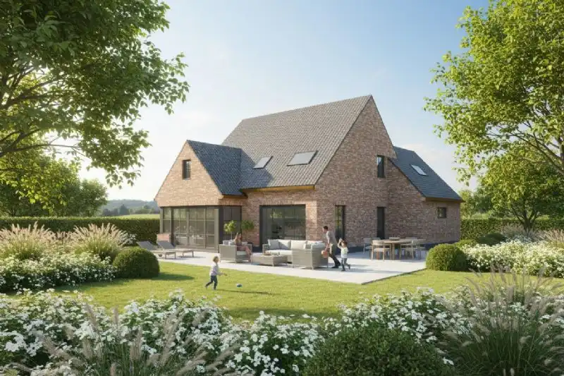 Nieuw te bouwen alleenstaande woning met vrije keuze van architectuur te Avelgem. foto 2