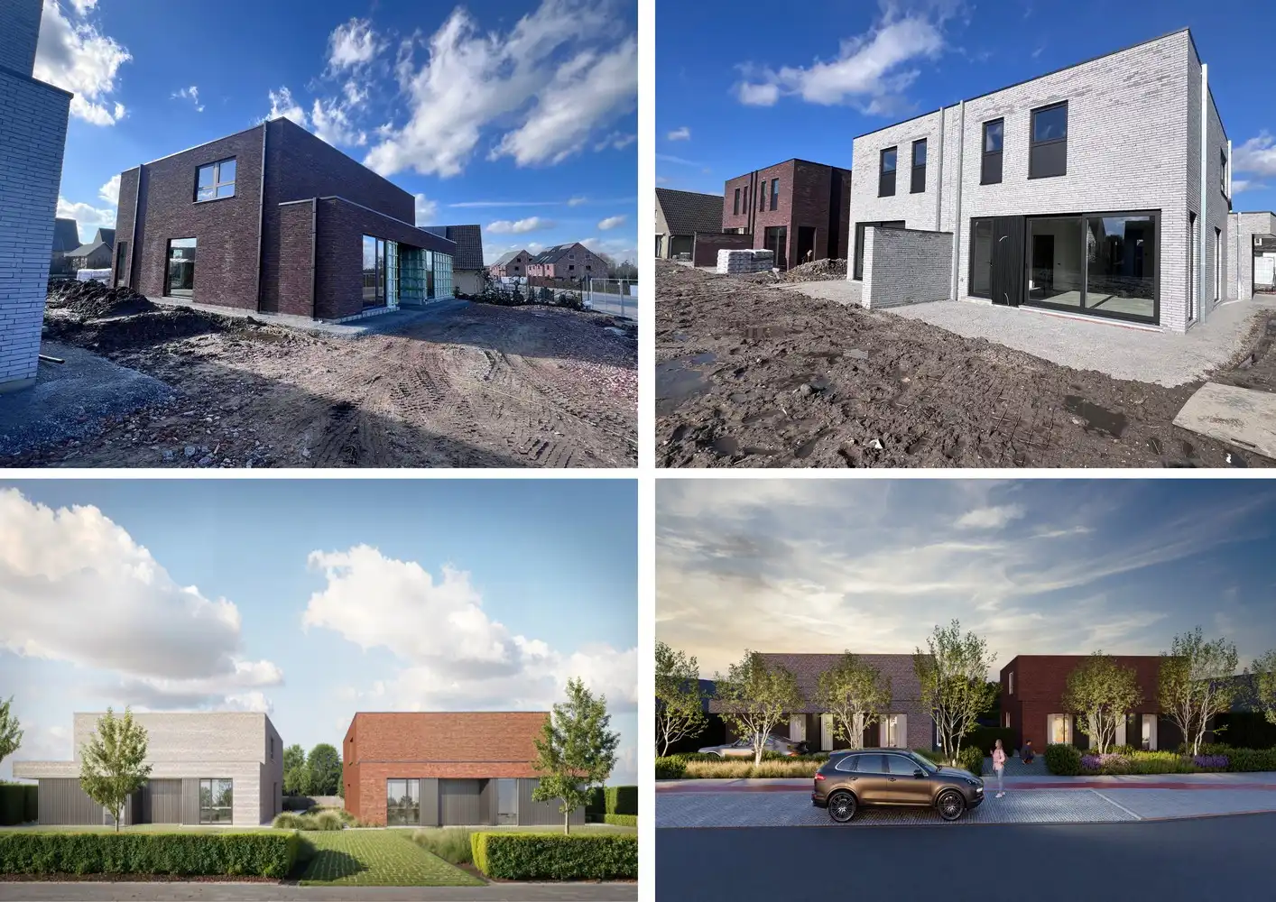 Halfopen nieuwbouwwoningen Rozendalestraat Wingene foto {{pictureIndex}}