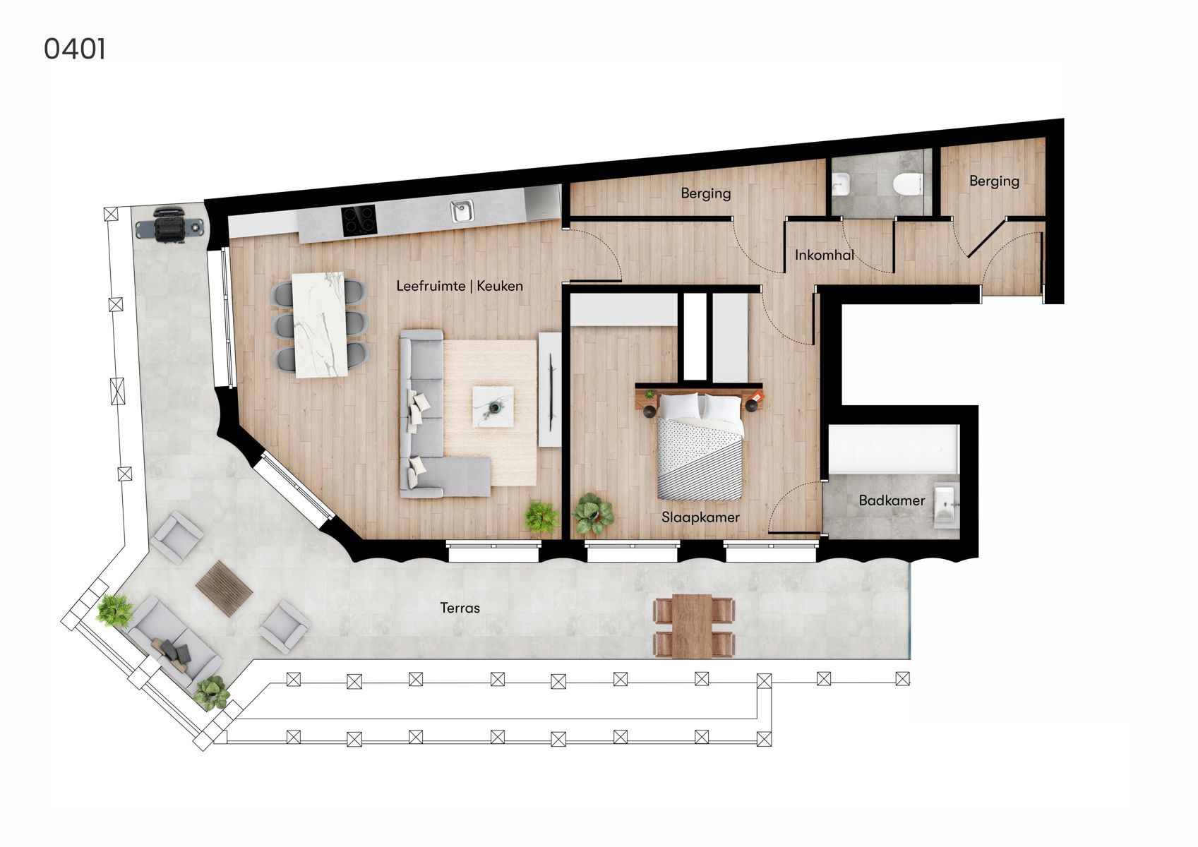 CHEMIN DE FER: 10 appartementen + 1 handelsruimte foto 3
