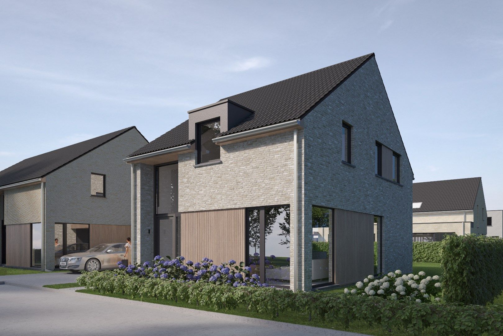 Moderne open bebouwing (Lot 6) in RivaHof te Dentergem. foto {{pictureIndex}}