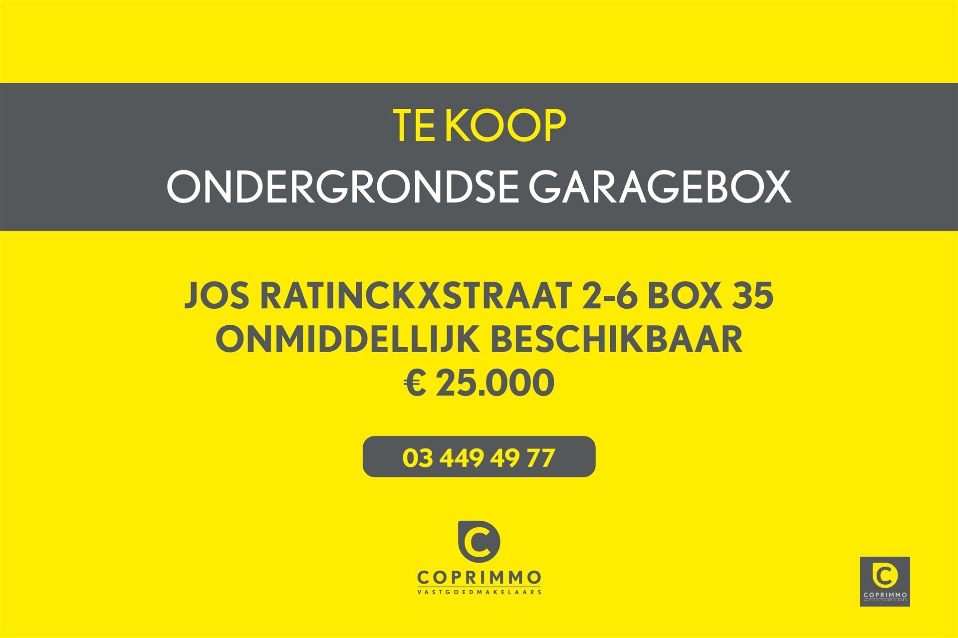 Ruime ondergrondse garagebox nabij Fruithoflaan!  foto {{pictureIndex}}