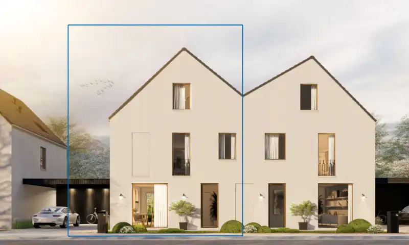 Energiezuinige halfopen nieuwbouwwoning met carport foto 2