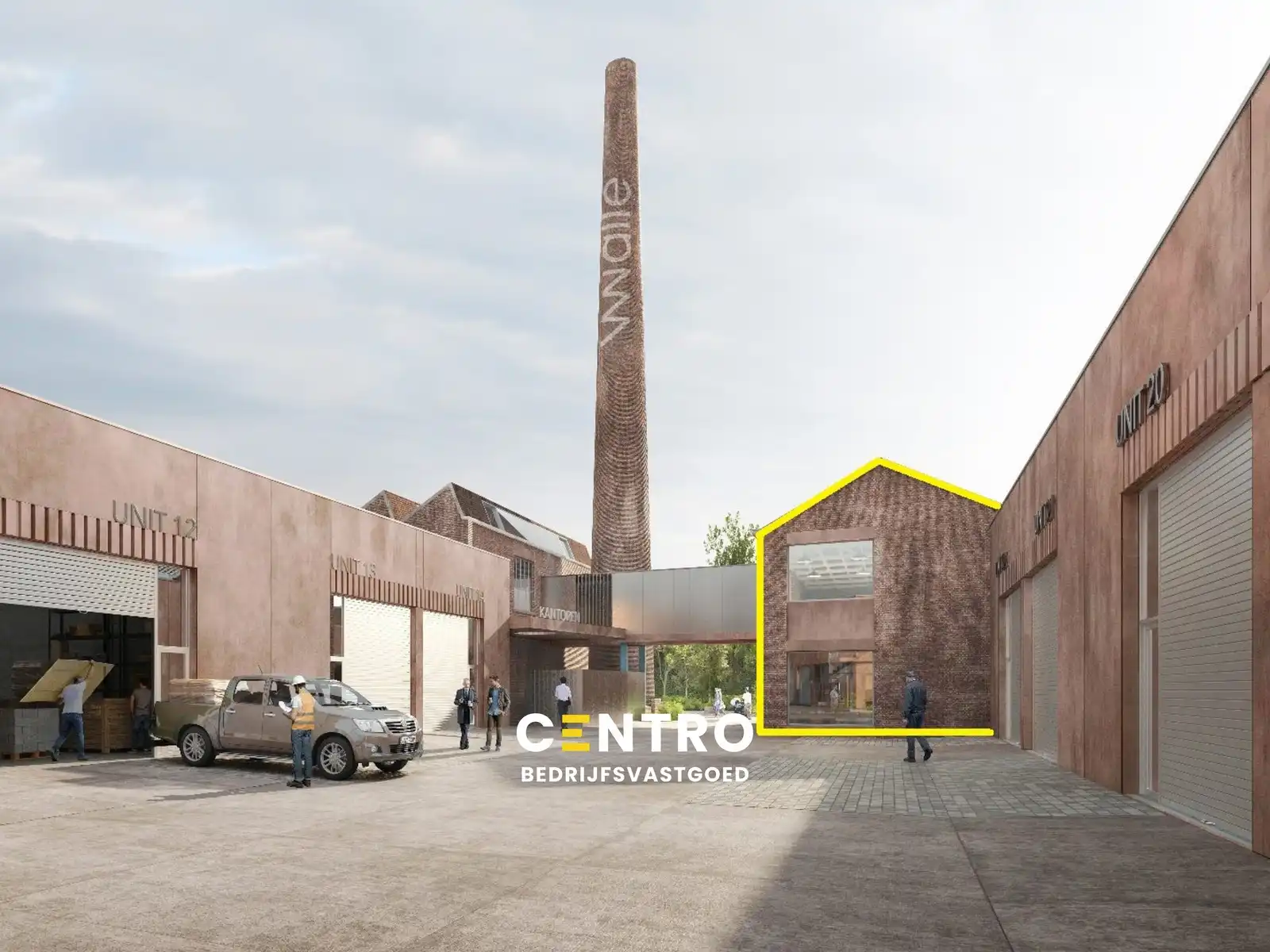 Kantoor en/of praktijkruimte  (340m²) met karakter op TOP-locatie "WALLE" te Kortrijk. foto {{pictureIndex}}