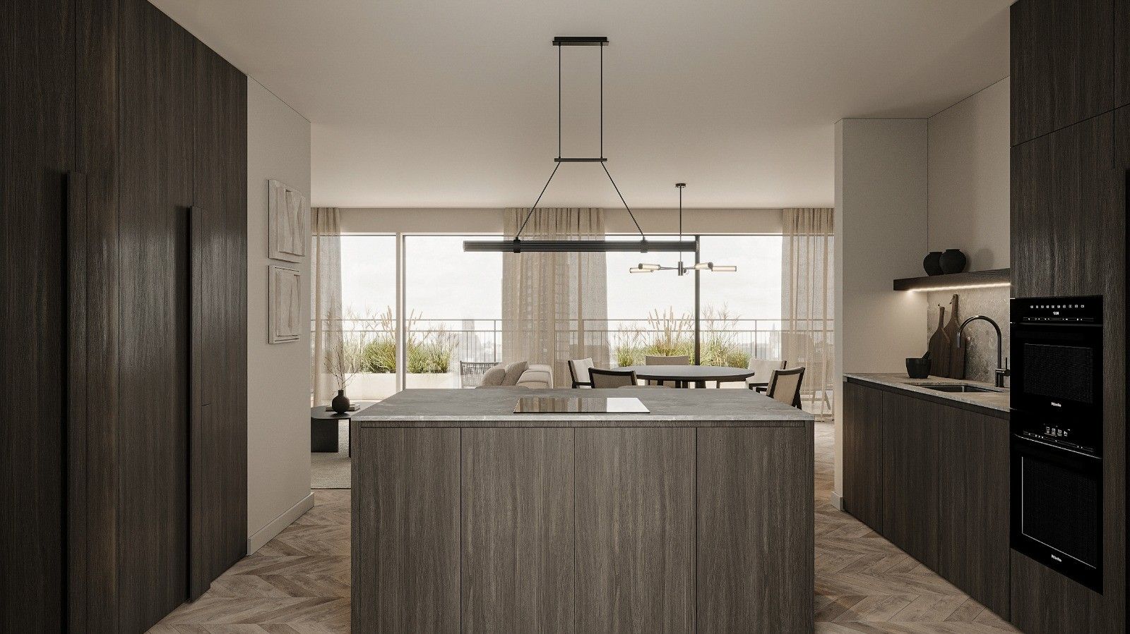NIEUWBOUW PENTHOUSE (134m² + 50m²) MET PRACHTIG ZICHT EN RUIME TERRASSEN foto 9