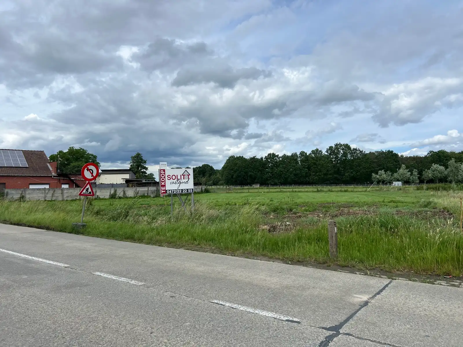 Bouwgrond voor OB (1.235m²) met achteraan agrarisch gebied foto 4