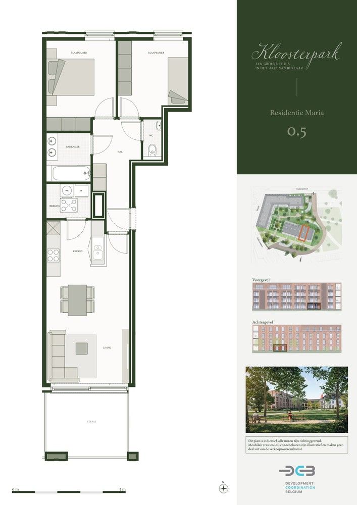 Residentie Maria | 2 SLKS | 76 m² | terras 10 m² foto {{pictureIndex}}