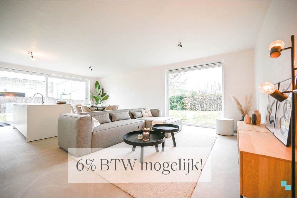 Hedendaagse, energiezuinige nieuwbouwwoning te Waregem foto {{pictureIndex}}