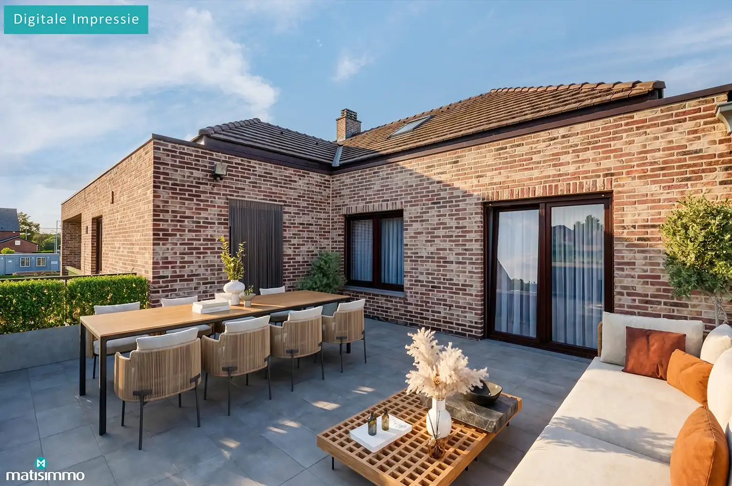 MEERSGEZINSWONING (2 APP.) MET 2 GARAGES, KELDER, ZOLDER EN RUIME TUIN IN MUNSTERBILZEN foto 40