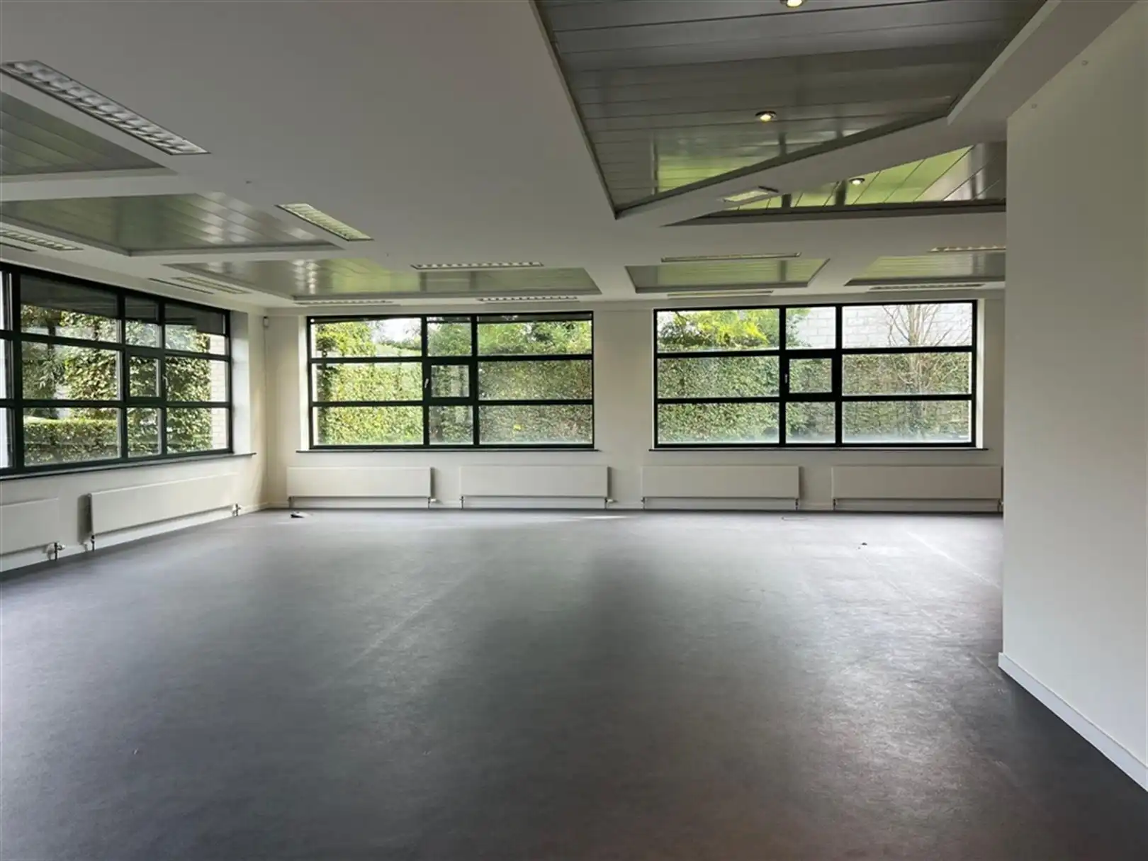 Instapklaar kantoor met gemeenschappelijke keuken en zicht op groen foto 4