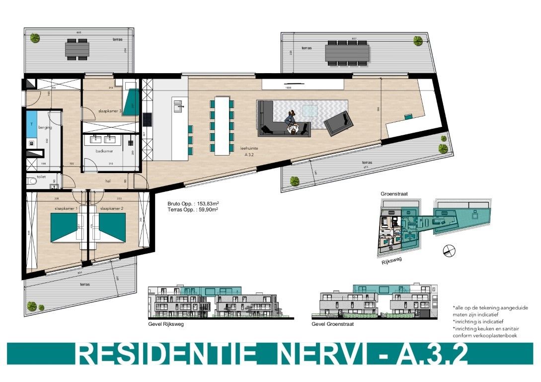 Stijlvol penthouse van 154m ² en 4 terrassen in het centrum van Maasmechelen. foto 9