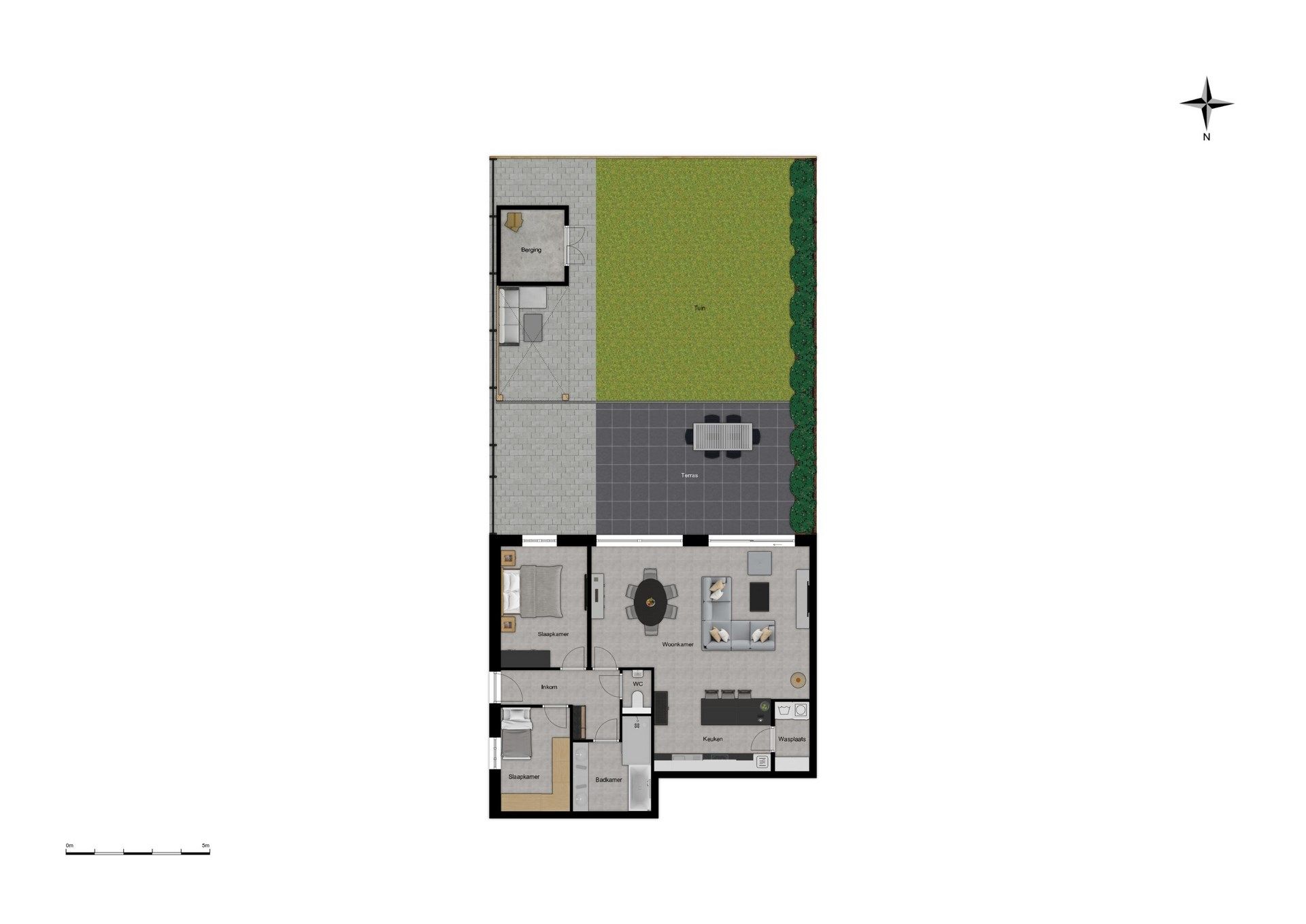 Uitstekend gelegen gelijkvloersappartement met 2 slaapkamers, zonnige tuin en garage (108m²) foto 25