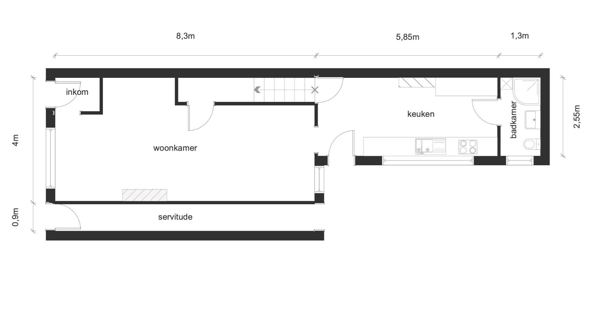 Rijwoning in Geel centrum met tuin en  3 slaapkamers . foto 15