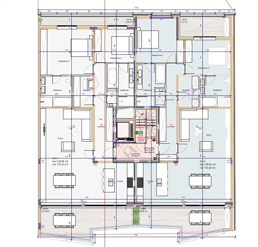Nieuwbouw Appartement – Stijlvol en ruim wonen (135m²) met 2 slaapkamers & 2 terrassen foto 5