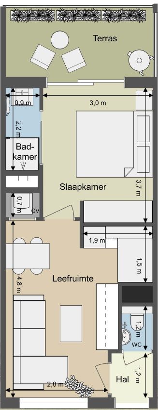 Appartement aan stadsrand foto 6