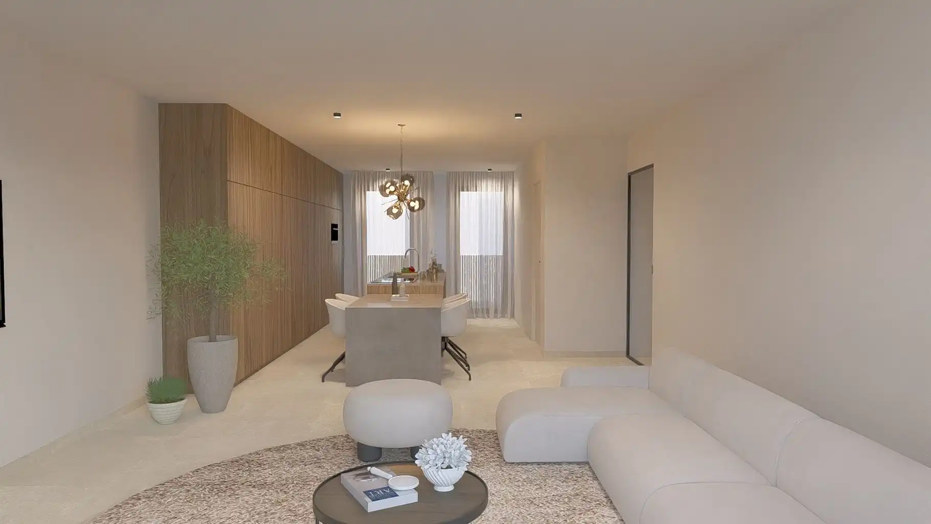 Zeer ruim 1-slaapkamerappartement op de eerste verdieping met uitzonderlijk terras en ondergrondse parkeerplaats in hartje Maaseik.  foto 6