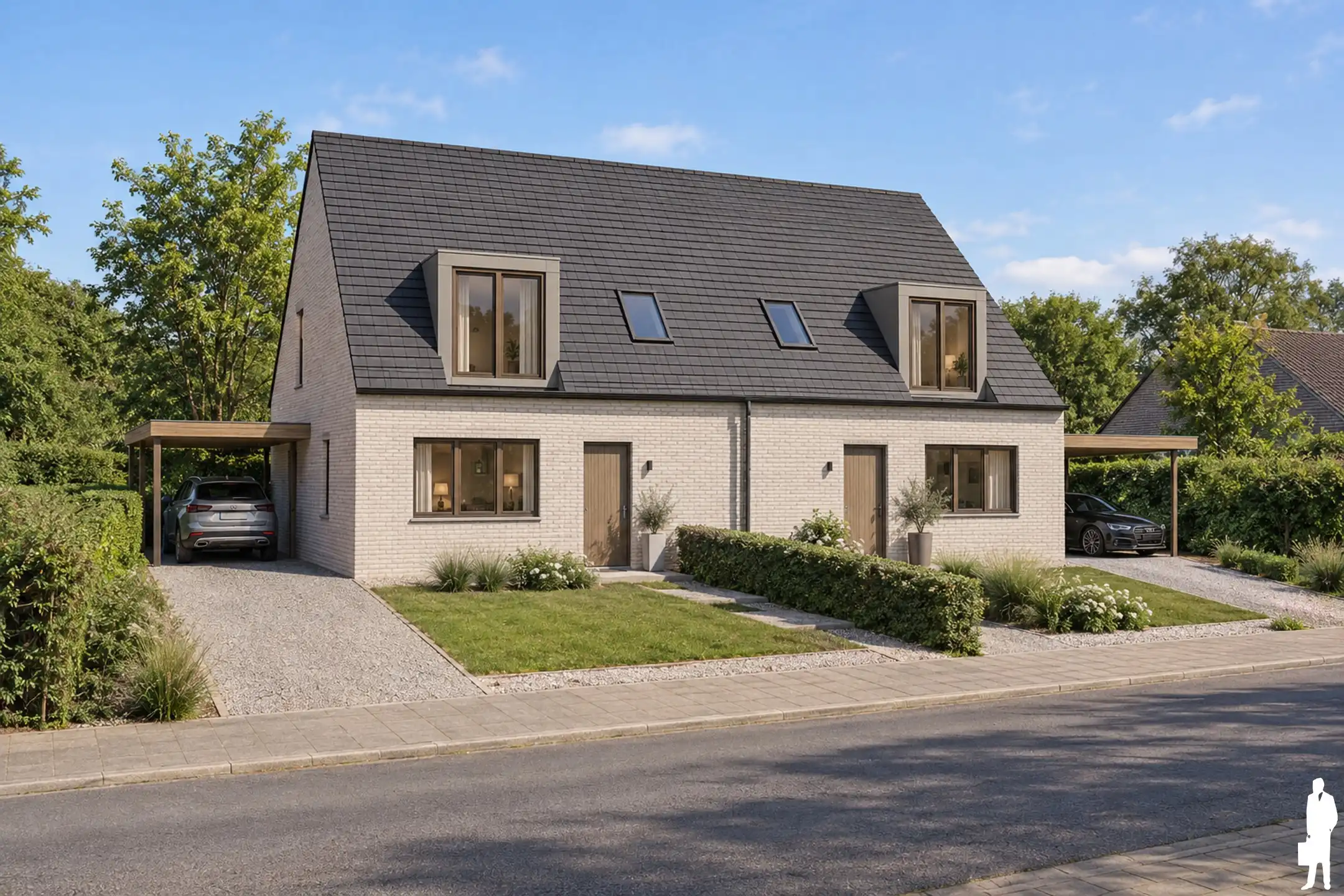 Vergunde bouwgrond voor een ééngezinswoning met carport te Hamme foto 2
