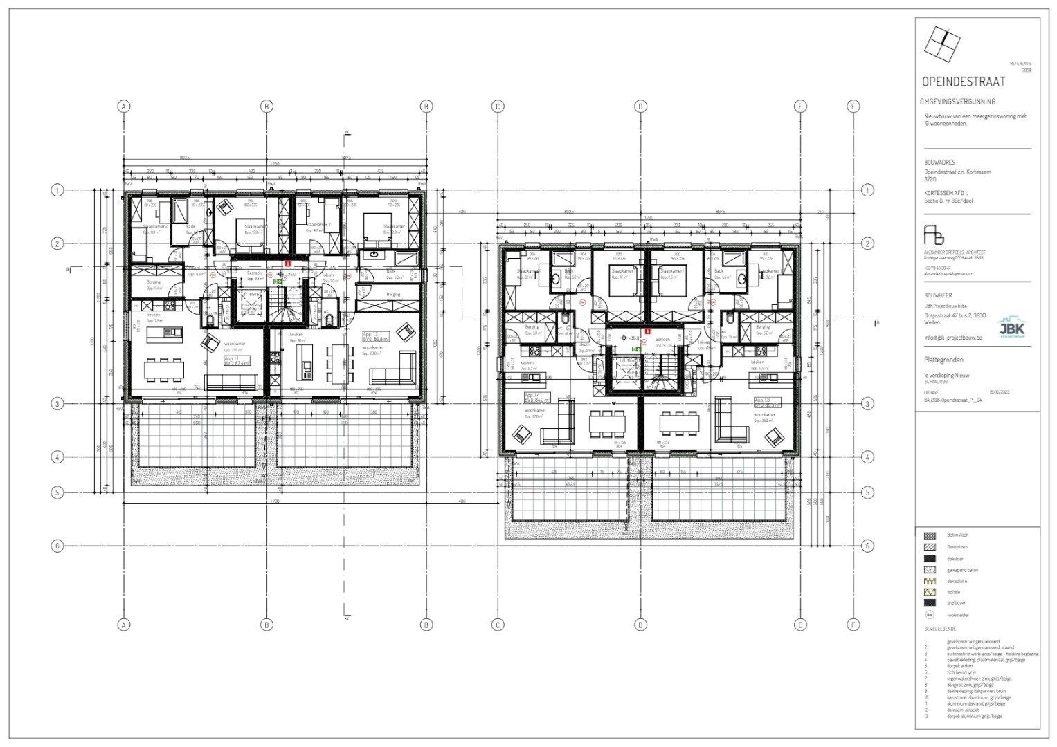 Residentie Van Bellis: Nieuwbouw Benedenwoning met tuin in Kortessem, 2 slaapkamers, Energielabel A, 110m², bouwjaar 2024, zuidelijke tuinoriëntatie, 1 parkeerp foto 6