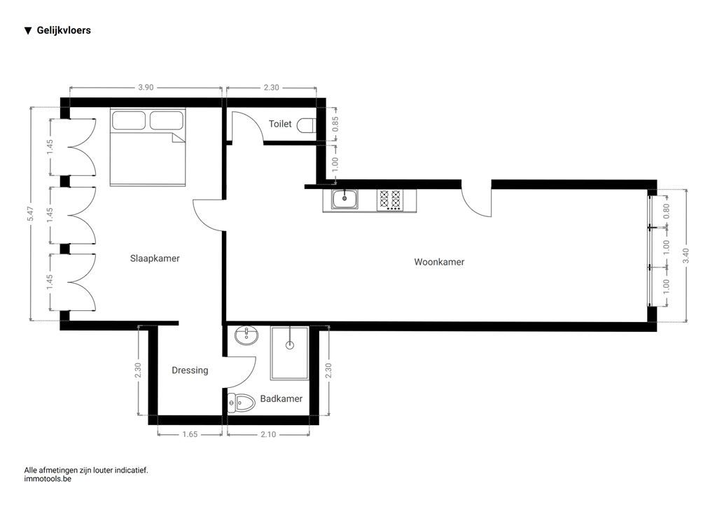 Gelijkvloers appartement in centrum A met stadstuin foto 13