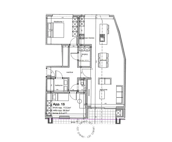 Nieuwbouwappartement op de tweede verdieping met terras en twee slaapkamers foto 4