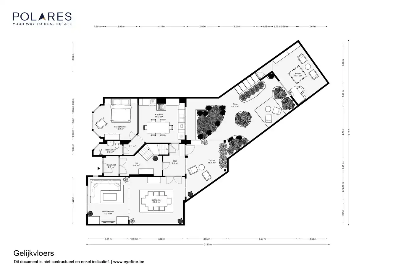 Gelijkvloers appartement met prachtige tuin én polyvalent bijgebouw! foto 18