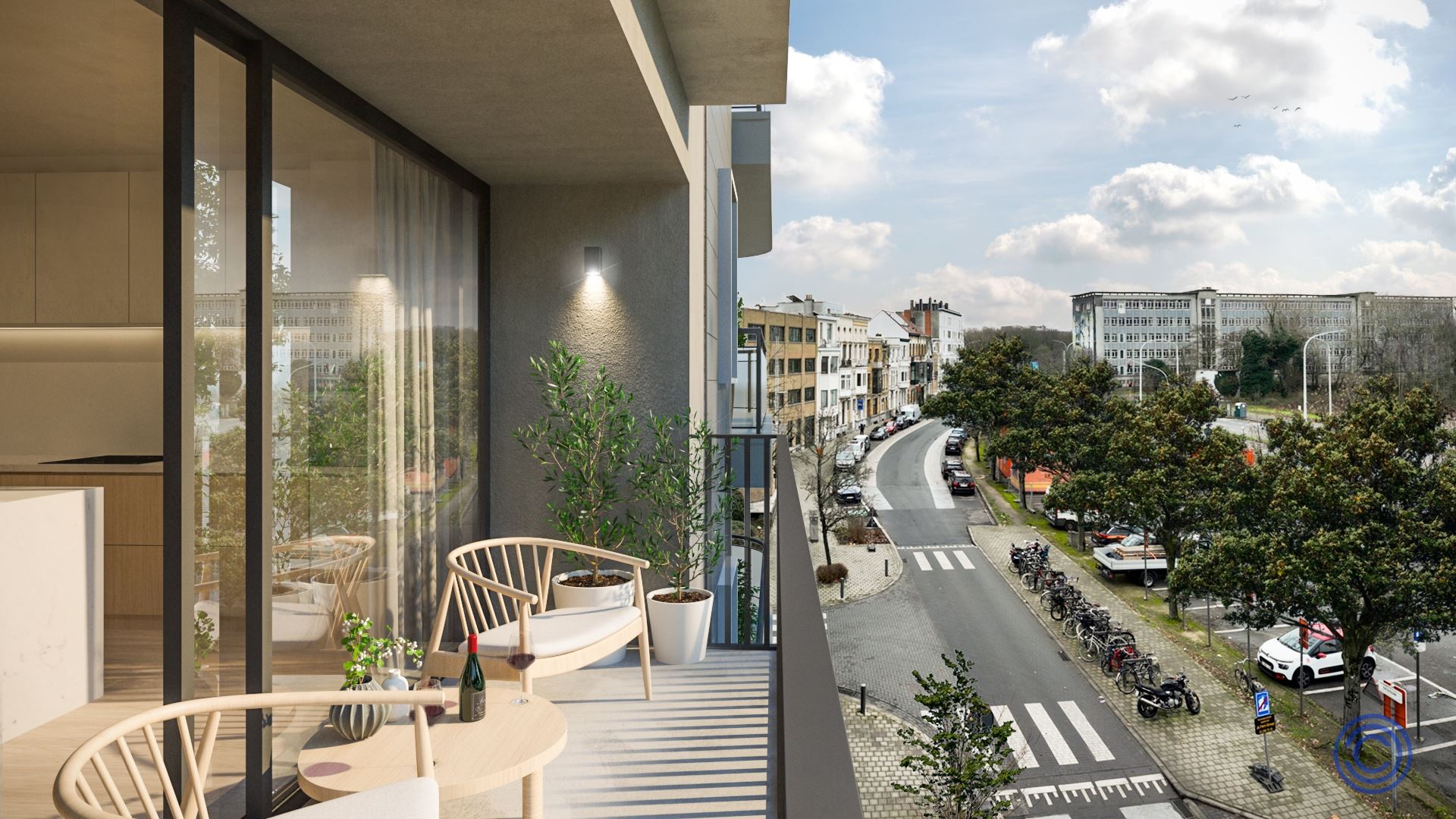 Zonovergoten appartement met uitzicht op het Pomppark! foto {{pictureIndex}}
