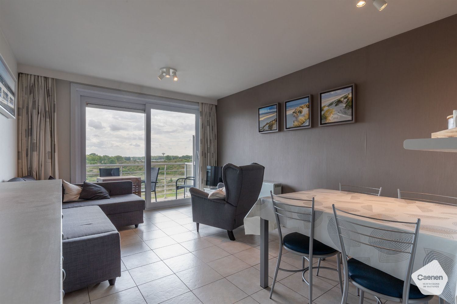 Zuid-gerichte studio met slaaphoek en prachtig zicht op de duinen foto {{pictureIndex}}
